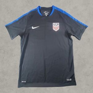 Nike Team Usa Jersey Mens Large Black Soccer Dri-Fit 725366-012 Authentic 2016